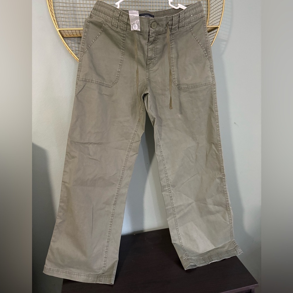 Aeropostale Olive Green Drawstring Utility Pants